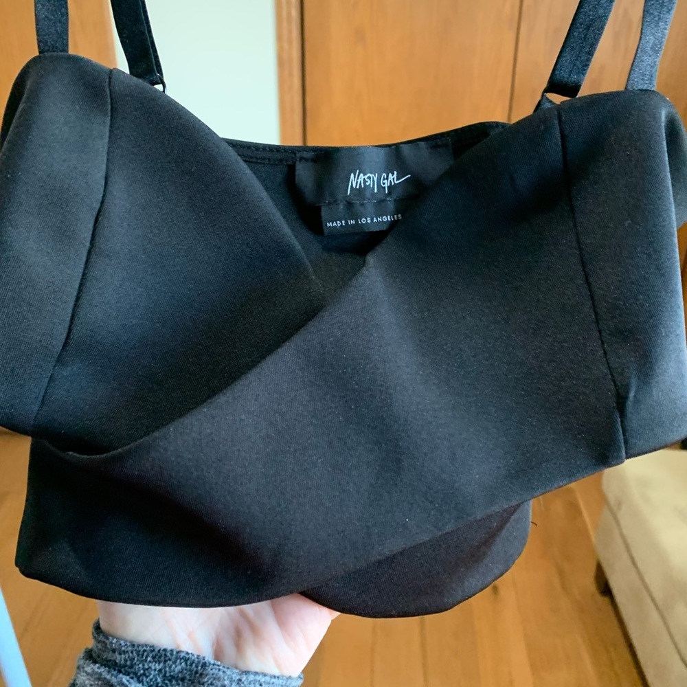 Nasty Gal size small black crop top